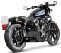 Preview: SLIP-ON MUFFLER SET BLACK REVOLVER FOR SPORTSTER RH 975 NIGHTSTER WITH EG ABE EURO 5